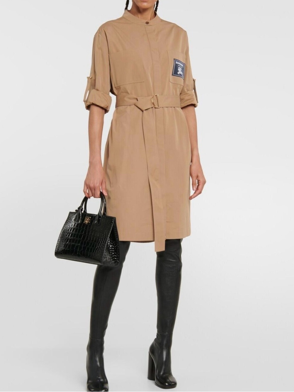 Burberry Prorsum Label Camel Shirt Dress IT 50/ UK 18 / US 16 - Picture 6 of 16